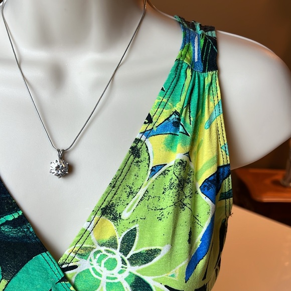 🌴CACHE FLORAL TROPICAL V NECK RUCHED SIDE TOP SIZE SMALL🌺🌴 - Picture 6 of 13